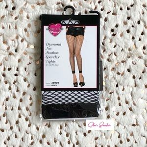 New Music Legs Style #35930 🖤Black🖤 Diamond Net Footless Tights